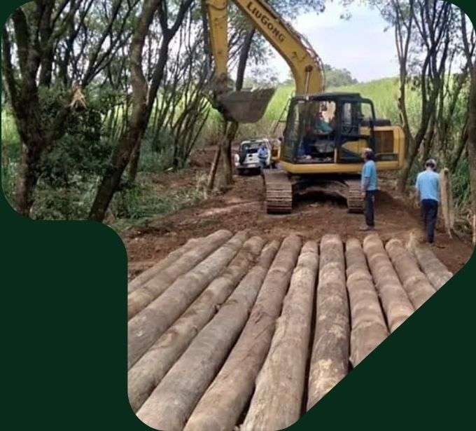 imagem ponte pontilhão com eucalipto tratado eucatratus