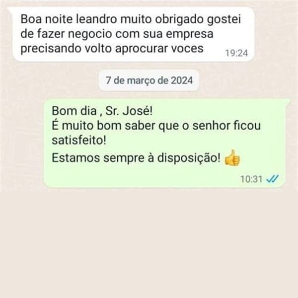 mensagem feedback cliente eucatratus