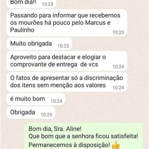 mensagem feedback cliente eucatratus