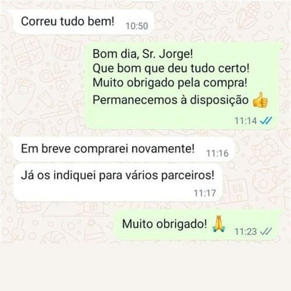 mensagem feedback cliente eucatratus